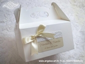 Wedding cake box - Cream Pearl