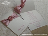 white and pink invitation for baptism