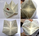 origami fortune teller wedding invitation with heart