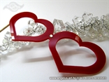 red plexyglass photo props with zircons