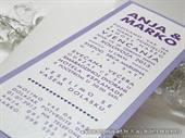 Pozivnica za vjenčanje - Tipografska Lilac Line