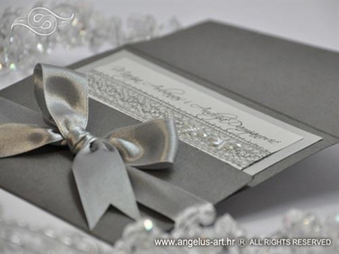 ekskluzivna srebrna pozivnica za vjenčanje