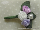 Kitica za rever za goste vjenčanja - Pearl Lilac Roses