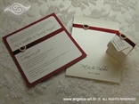 Komplet za vjenčanje crvena pozivnica i zahvalnica
