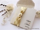 Wedding invitation - Cream Stylish Bow