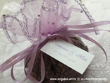 lavanda za vjenčanje u lila organdij vrećici s cirkonima