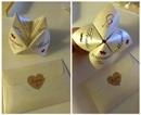 origami fortune teller wedding invitation in cream color