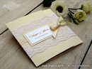 lace wedding invitation cream white