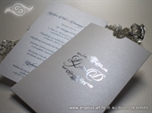 Pozivnica za vjenčanje - Monogram Foil Charm