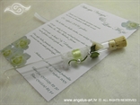 pozivnica za vjenčanje s čipkom i bijelom ružom