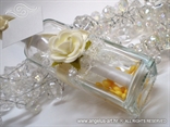 pozivnica za vjenčanje u boci s bijelom ružom