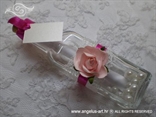 roza pozivnica za vjenčanje poruka u boci s ružičastom ružom