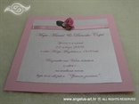 ružičasta pozivnica za vjenčanje