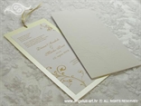 šampanj pozivnica za vjenčanje sa zlatnom trakicom na izvlačenje