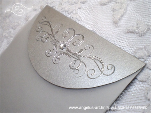 zahvalnica za vjenčanje srebrna s cirkonom i 3D tiskom