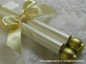 Invitation for baptism - Golden scroll